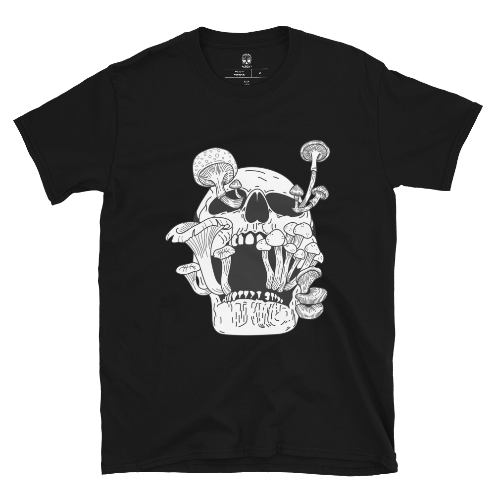 Shroom Skull - Black Tee