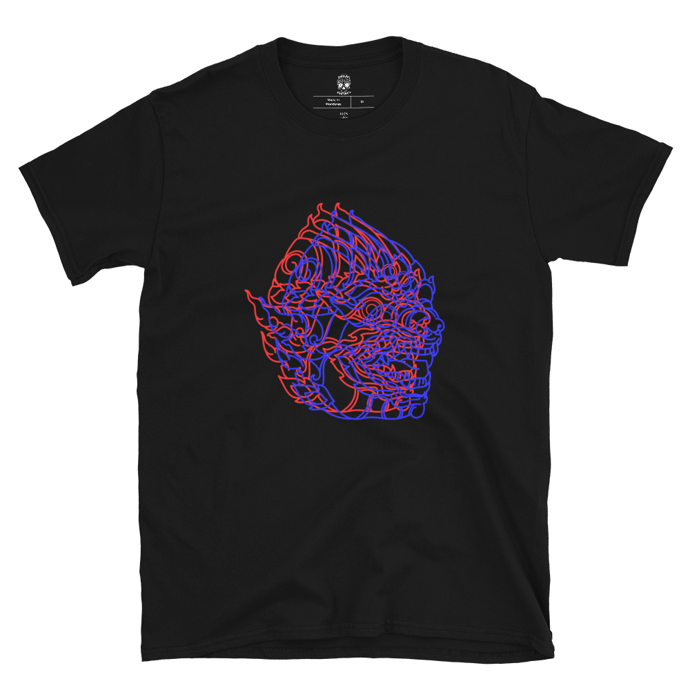 3D Hanuman - Black Tee