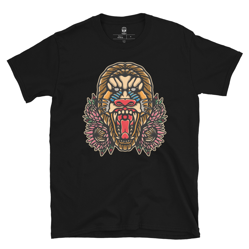 Classic Americana Baboon - Black Tee