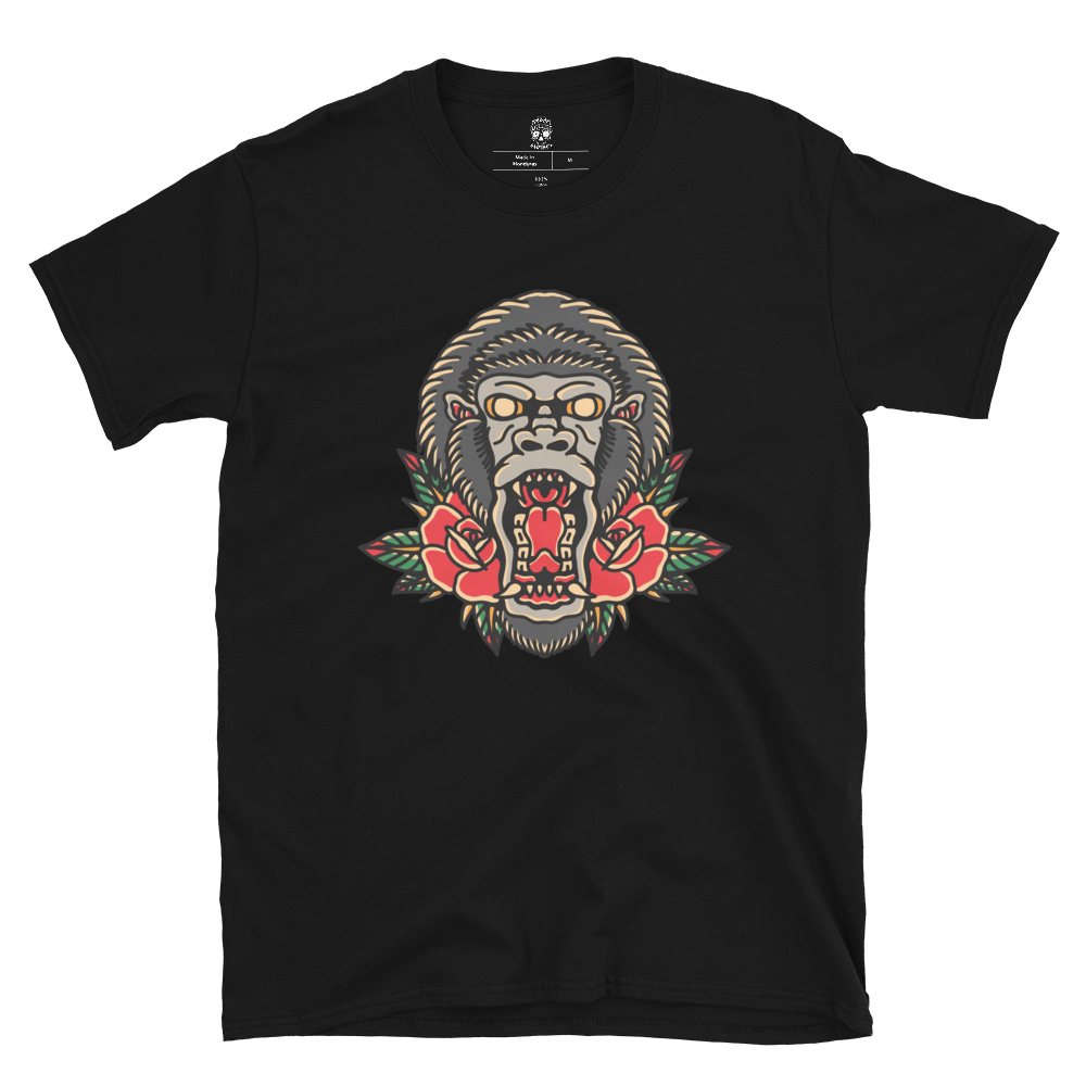 Classic Americana Gorilla - Black Tee