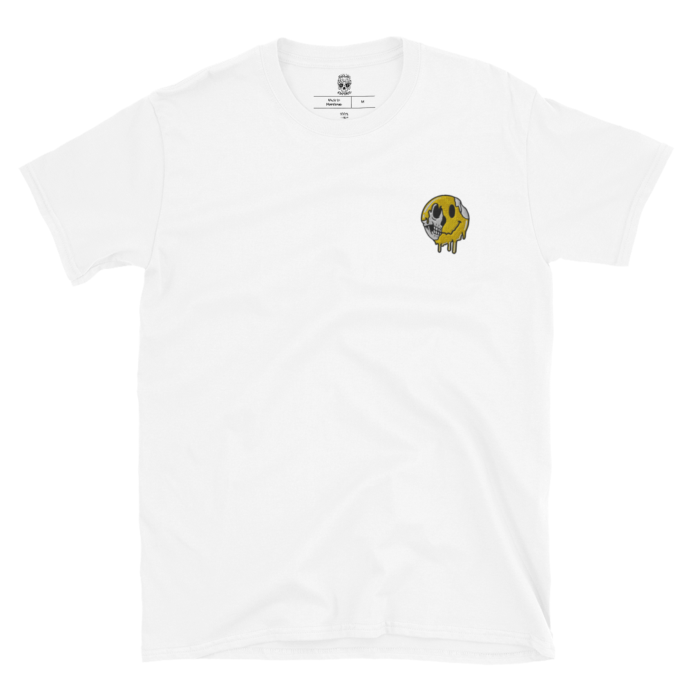 Keep Smiling Embroidered  - White Tee