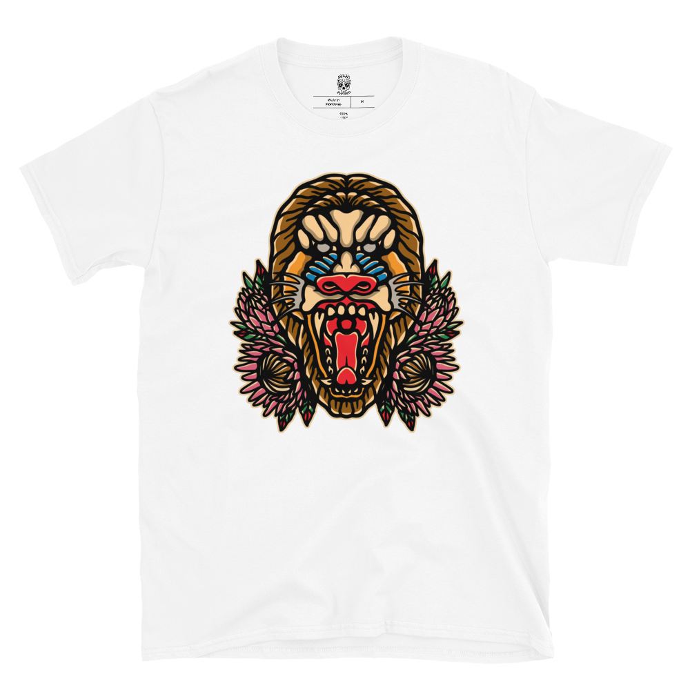 Classic Americana Baboon - White Tee