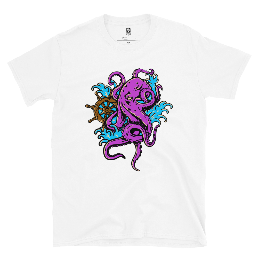 Classic Americana Octopus - White Tee