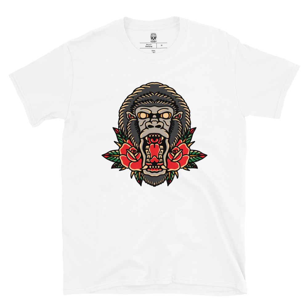 Classic Americana Gorilla - White Tee