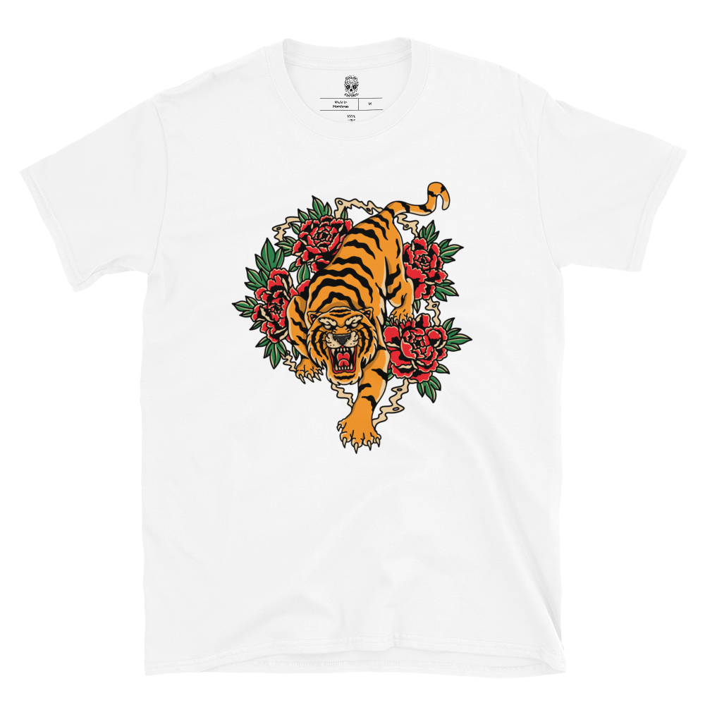 Classic Americana Tiger - White Tee